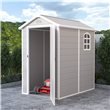 Lotus Animus Apex Plastic Shed Light Grey With Floor 