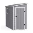 Lotus Veritas 6ftx4ft Lean To Plastic Shed Light Grey With Floor