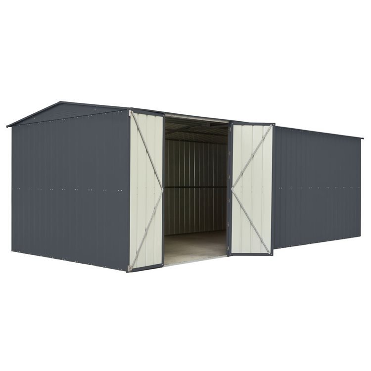 LOTUS 10' X 15' Workshop - Anthracite Grey (SOLID) DOUBLE HINGED DOORS