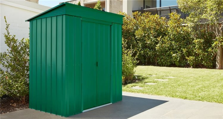 LOTUS 6' X 3' Pent Shed - Heritage Green (SOLID)