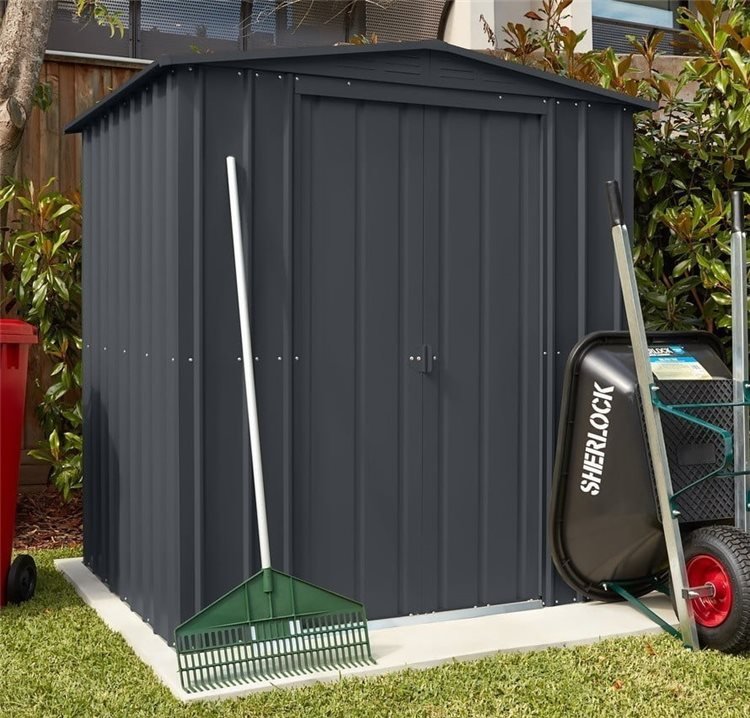 LOTUS 8' X 5' Apex Shed - Anthracite Grey (SOLID)